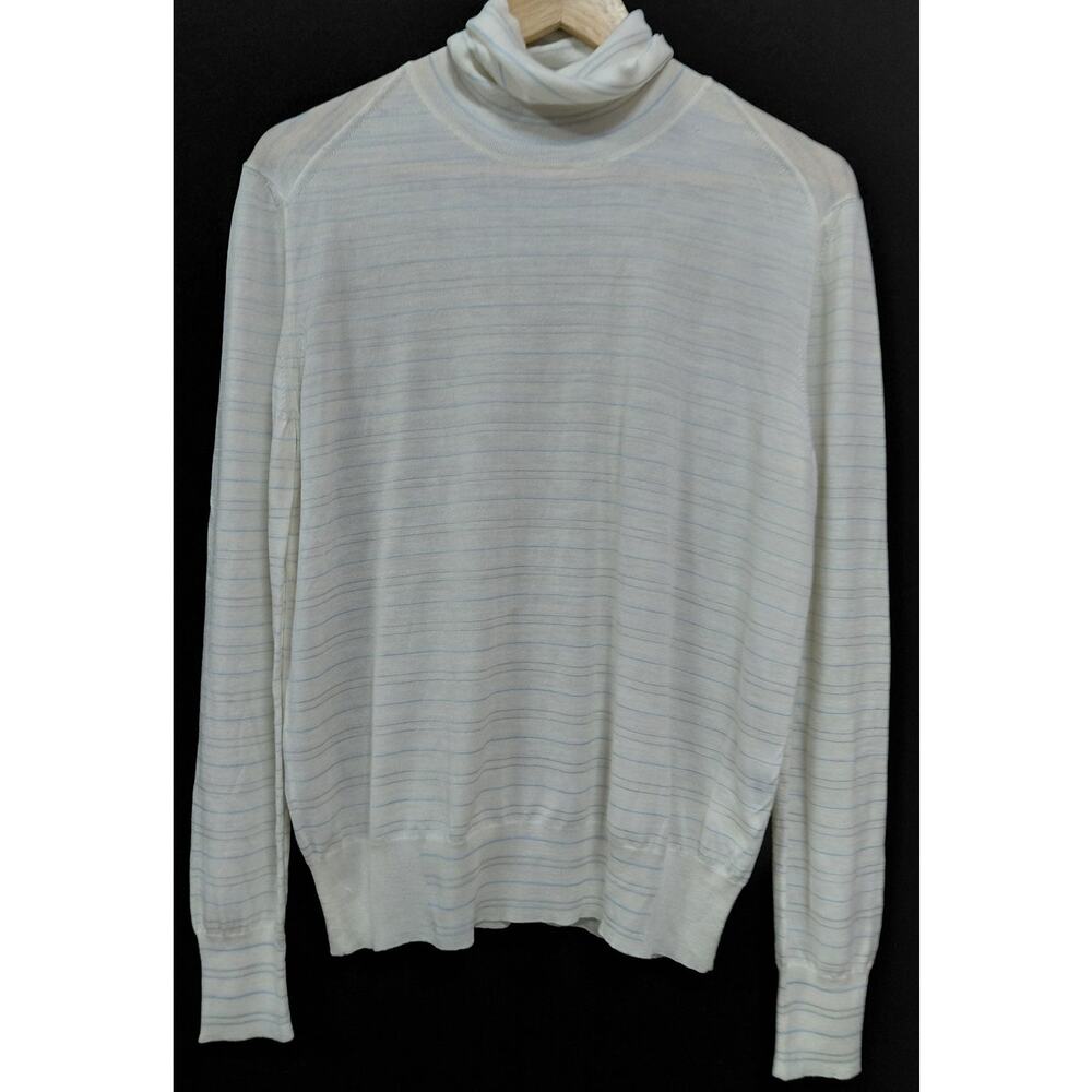 LR9 Piazza Sempione Wool Made in Italy Sweater Solid Knit 100% Wool Size 46
